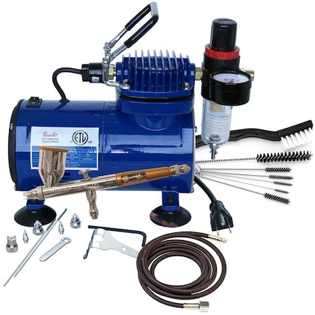 Paasche Paasche TG-100D Gravity Feed Airbrush & Compressor Package for TG-3F; D500SR & AC TG-100D